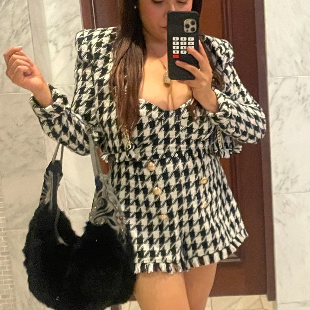 Hounds tooth two pc set size s